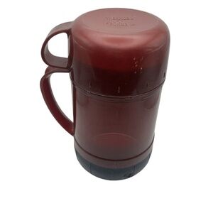 Thermos 17oz Maroon Insulated Soup Set Bottle Used